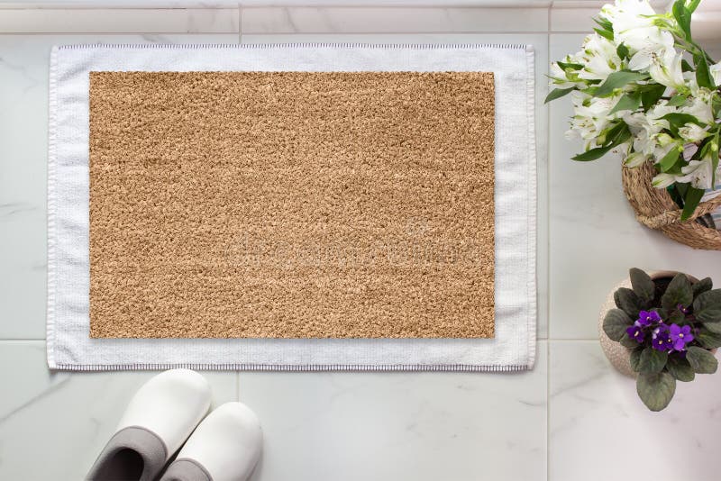 Download Mock-up Van Coir Doormat, Lichtfoto Binnenshuis Stock ...
