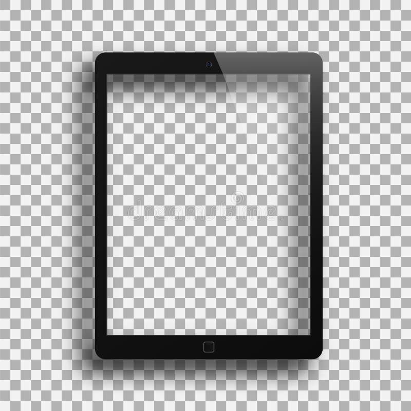 Mockup of the Blank Touch Screen of a Modern Tablet Stock Vector