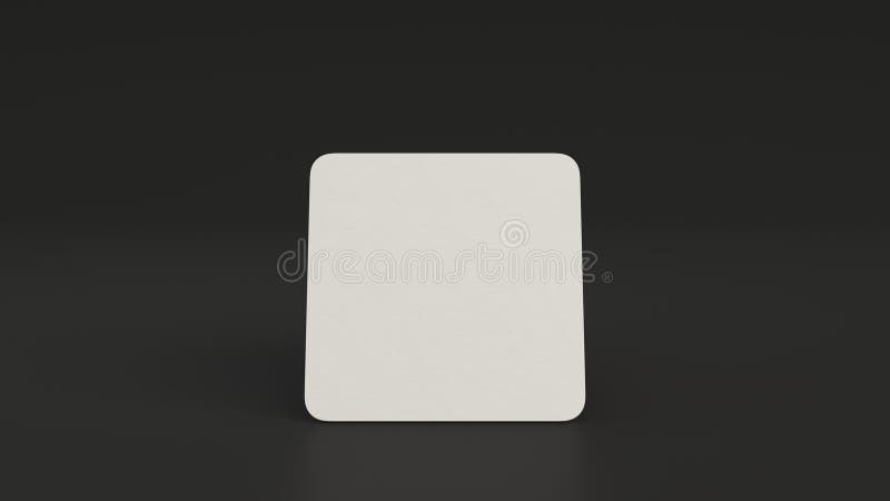 White square blank beer coasters isolated Vector Image