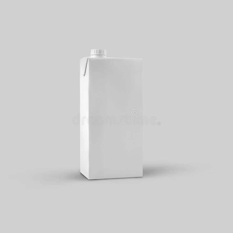 Mockup of Clean White Cardboard Packaging for Juice for Design