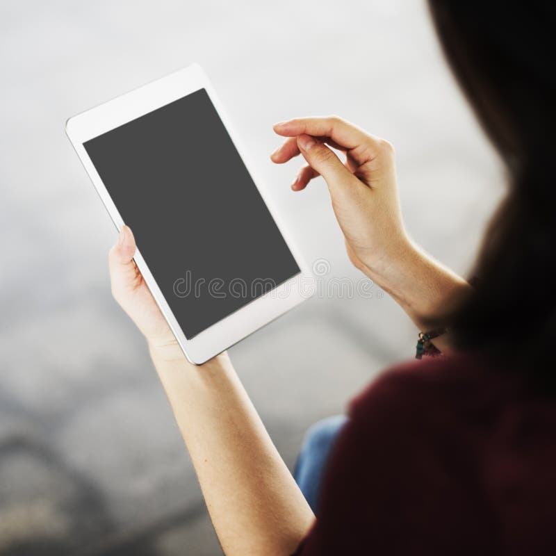 Mockup Copy Space Blank Screen Concept stock image