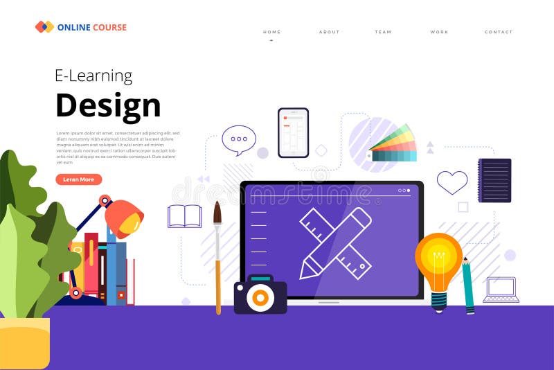Online Course technology skill vector illustration
