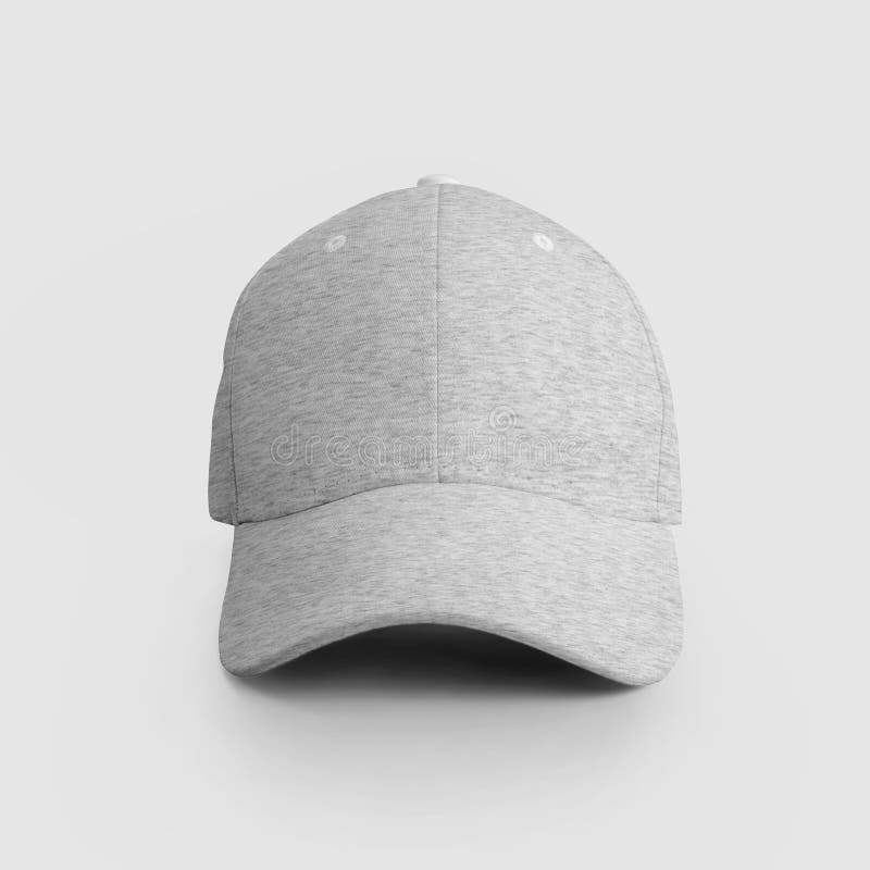 Download Mockup Of Gray Heather Cap Isolated On White Background ...