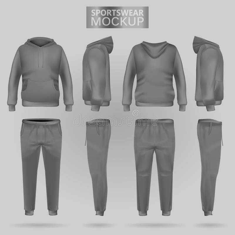 Mockup Tracksuit Trousers Stock Illustrations – 451 Mockup Tracksuit ...