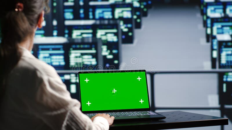 Mockup laptop server systems fixing royalty free stock photos