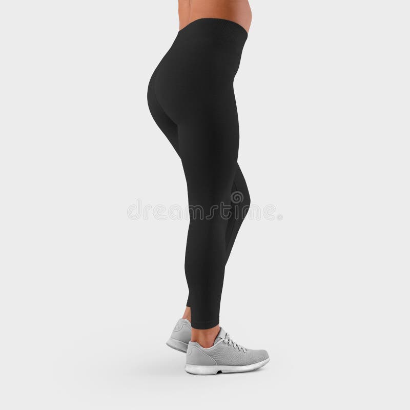 Download Mockup Of Sportswear On Fit Female Legs, Side View, Empty ...