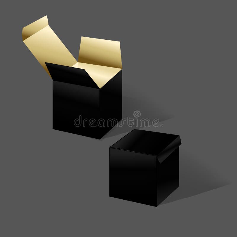 Download Mockup Template For Branding And Product Designs. Isolated Realistic Box With Unique Design ...