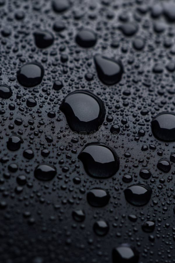 Mockup of transparent water droplets clinging to a stark surface with aesthetic layering above stock images