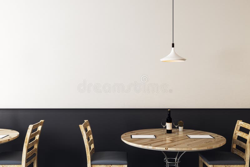 Download Mockup Wall In Hipster Cafe Stock Illustration Illustration Of Interior Canteen 121338918