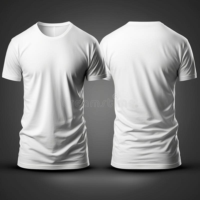 Mockup of a White T-shirt Featuring Both Front and Back Views. this ...