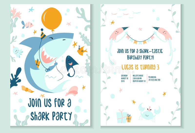 Cartes D Invitation De Partie De Requin De Bebe Carte De Voeux De Joyeux Anniversaire Dans Le Style De Bande Dessinee Avec Dessou Illustration De Vecteur Illustration Du Felicitations Nature Cartes D Invitation De Partie De Requin De Bebe Carte De Voeux De Joyeux Anniversaire Dans Le Style De Bande Dessinee Avec Dessou Illustration De Vecteur Illustration Du Felicitations Nature