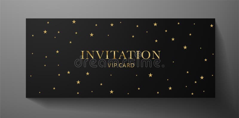 Modele De Carte Vip D Invitation Premium Avec Fond Noir Et Etoiles Dorees Illustration De Vecteur Illustration Du Configuration Evenement Modele De Carte Vip D Invitation Premium Avec Fond Noir Et Etoiles Dorees Illustration De Vecteur Illustration Du Configuration Evenement