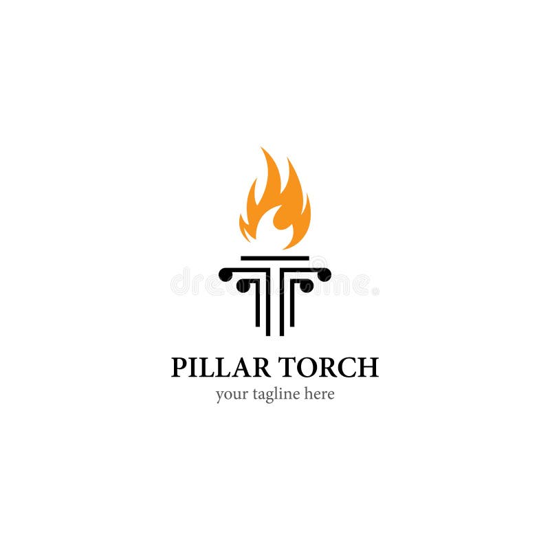 Modele De Logo De Pilier De La Flamme Illustration Stock Illustration Du Mandataire Propre