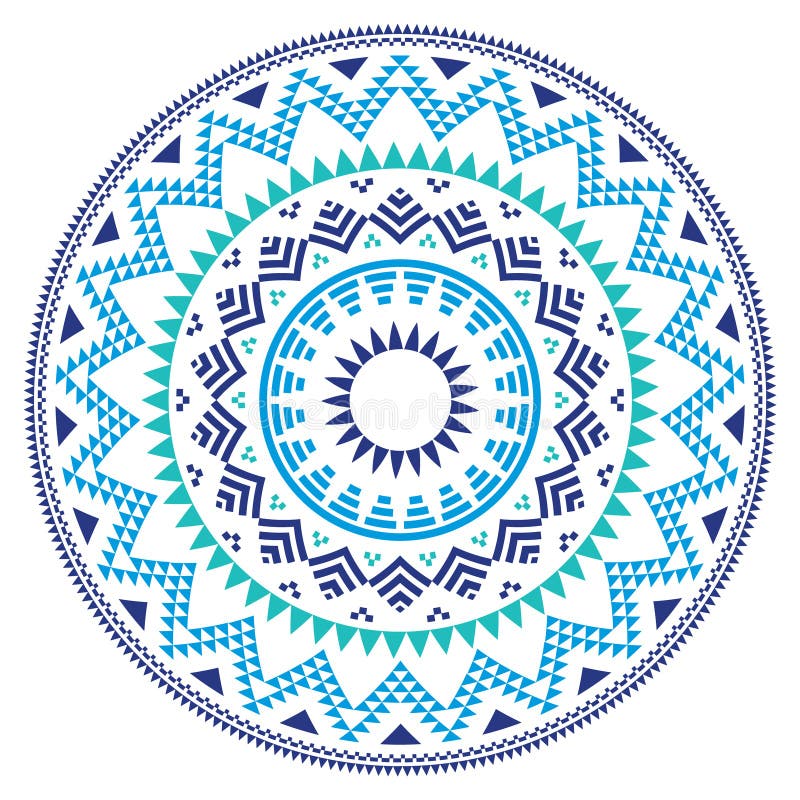 mandala grec mauvais œil symbole de protection, bleu turc 16068505