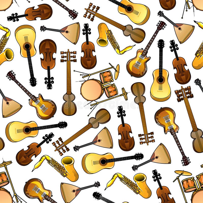 Modèle de guitare classique, ornements d'instruments de musique