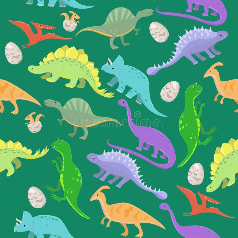 Mod?le sans couture avec des dinosaures de bande dessin?e Illustration de vecteur illustration de vecteur Mod?le sans couture avec des dinosaures de bande dessin?e Illustration de vecteur illustration de vecteur
