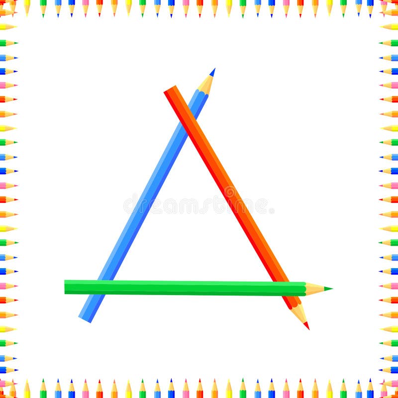 Mod?le sans couture color? par vecteur Les rang?es des crayons pointus color?s forment un cadre illustration de vecteur Mod?le sans couture color? par vecteur Les rang?es des crayons pointus color?s forment un cadre illustration de vecteur