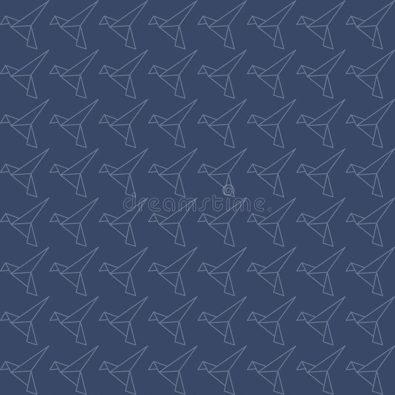 Mod?le sans couture d'oiseau d'origami illustration de vecteur Mod?le sans couture d'oiseau d'origami illustration de vecteur