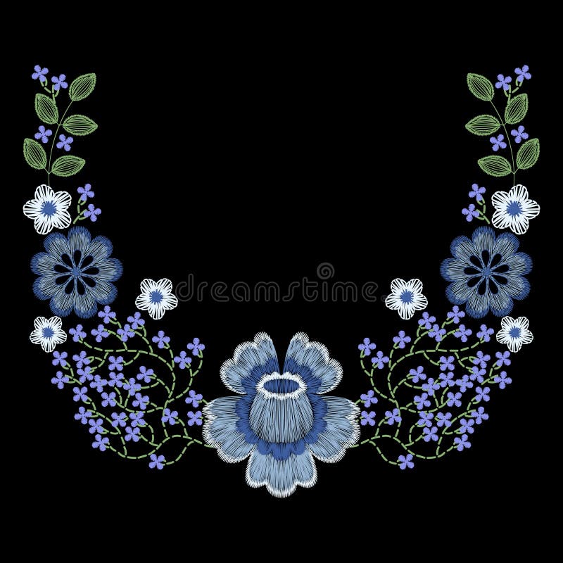 Mode stickte Blumenausschnitt, den Stickereiflecken für Kleid und trug Dekoration lizenzfreie abbildung Mode stickte Blumenausschnitt, den Stickereiflecken für Kleid und trug Dekoration lizenzfreie abbildung