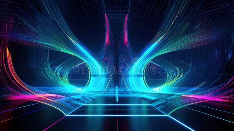 Model abstrakcyjny w technologii futurystycznej ilustracji