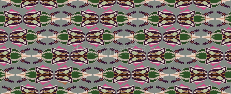Model artistic abstract fără sudură cu formă organică decorativă elegantă zoomorfică în stilul designului grafic european din anii royalty free illustration