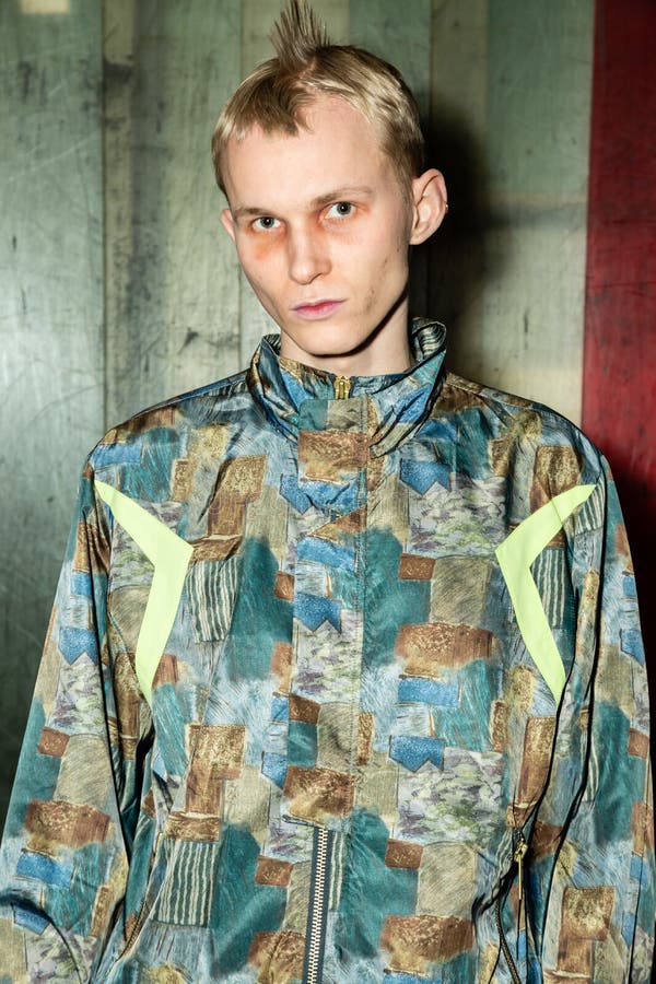 Model in the Backstage during Milan Men`s Fashion Week Editorial Stock ...