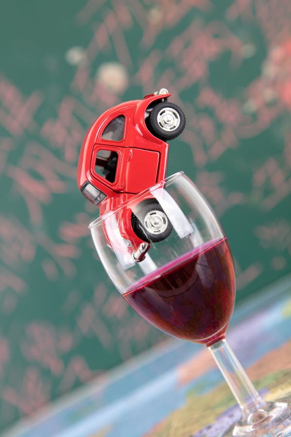 A Model Car in a Wine Glass Stock Image Image of abstraction