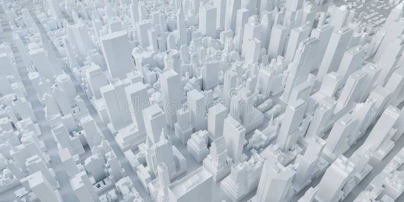 Model city new york usa mapa wysokie budynki 3d ilustracja royalty ilustracja