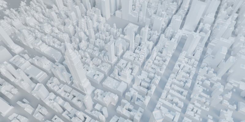Model city new york usa mapa wysokie budynki 3d ilustracja ilustracji