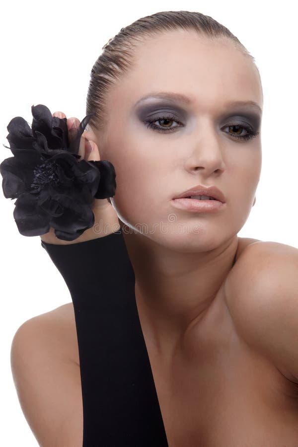 Model with cloth ribbon stock photo. Image of portrait 10311040