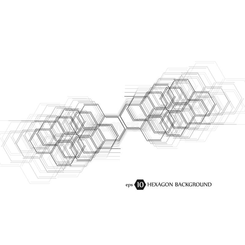 Model de afaceri hexagonal. cercetare științifică medicală. grilă de structură hexagoane. fundal geometric abstract stock illustration