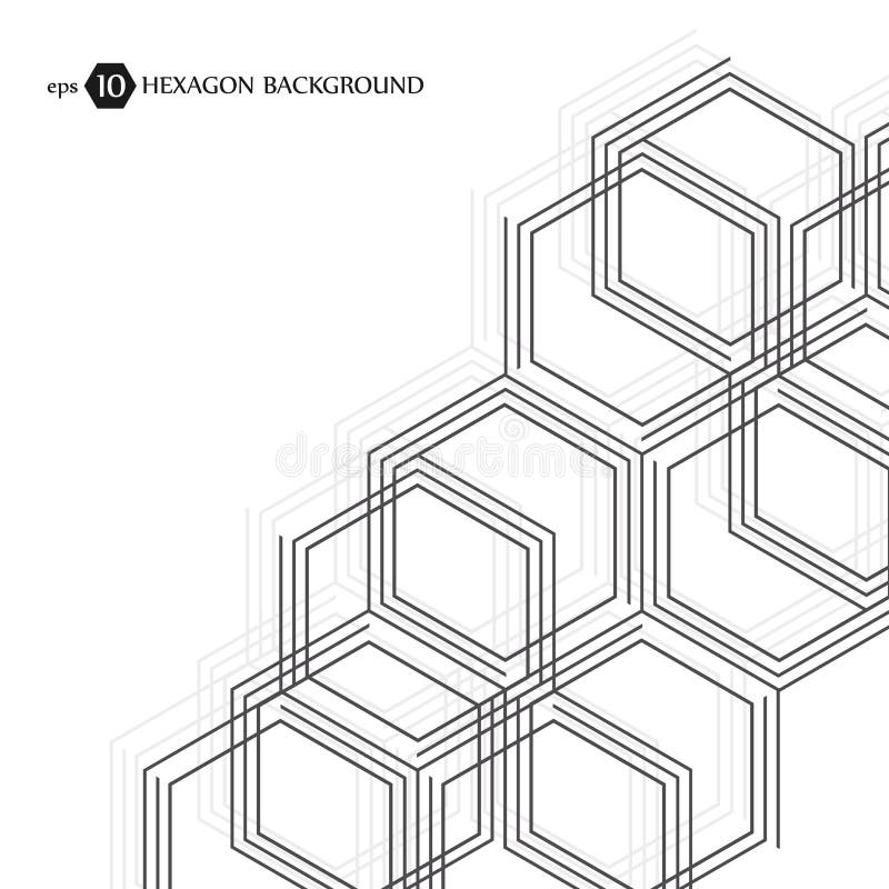 Model de afaceri hexagonal. cercetare științifică medicală. grilă de structură hexagoane. fundal geometric abstract vector illustration