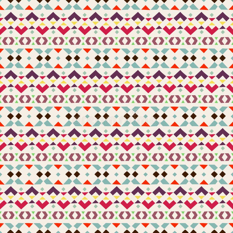 Model de artă tribală fără sincope. tipărire geometrică etnică. textură mozaic colorată repetată. royalty free illustration
