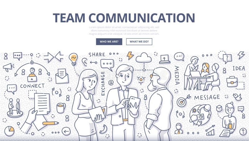 Model de comunicare în echipă royalty free illustration