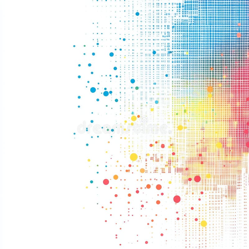 Model de date color abstract cu puncte și pixeli pentru design și creativitate moderne royalty free illustration