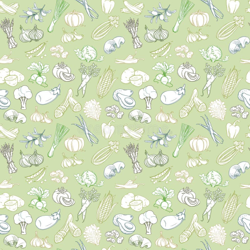 Model de fond fără sudură pentru fructele și legumele proaspete de fermă ecologice stock illustration