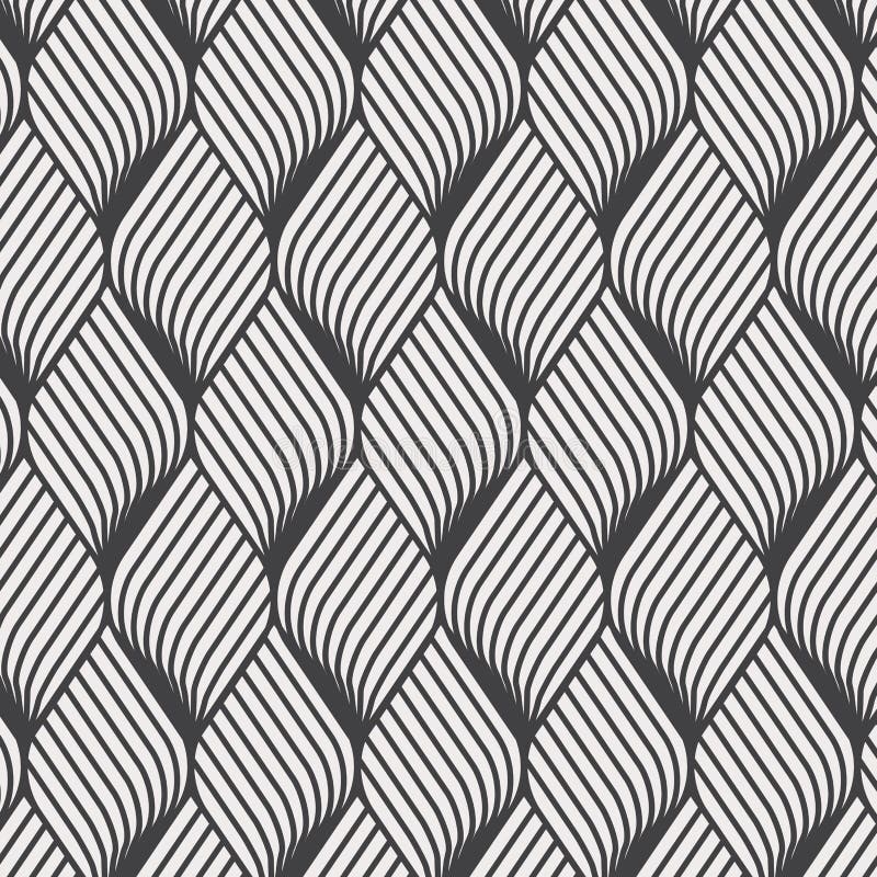 Model de plută pentru flori abstractă. textură vectorială repetată. fundal grafic ondulat. unde geometrice simple. royalty free illustration