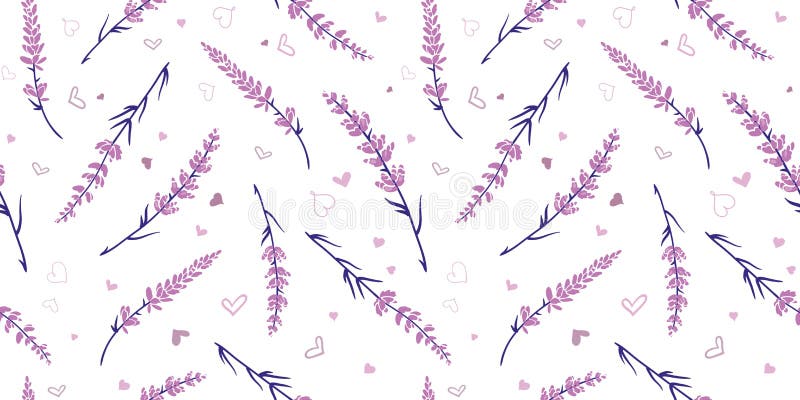 Model de repetare a lavandului purpuriu deschis. royalty free illustration