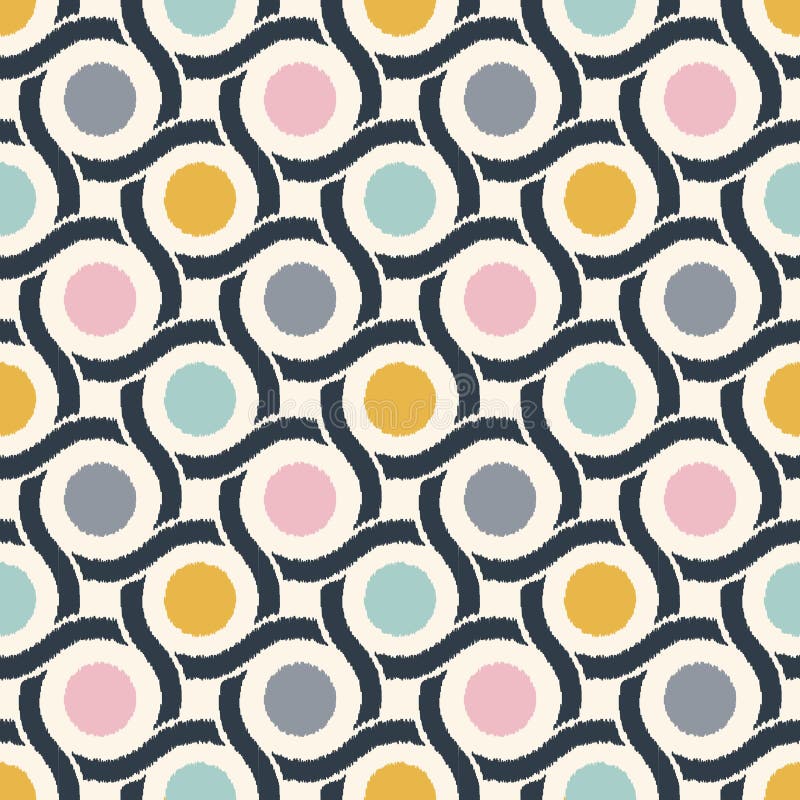 Model de tapet fără sudură, geometric 60, cu textură rotundă elegantă a fileului circular vector illustration