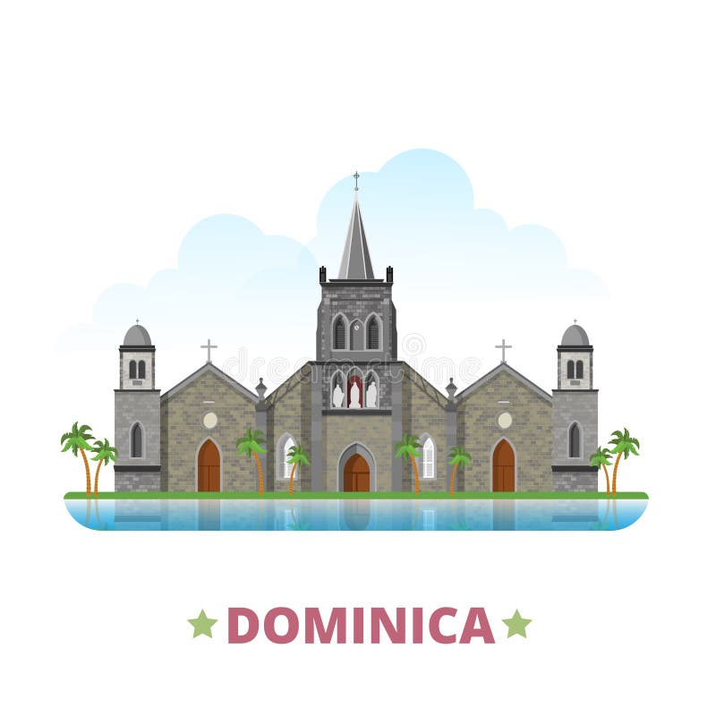 Model de țară dominantă model tip desen cu model plat vector illustration