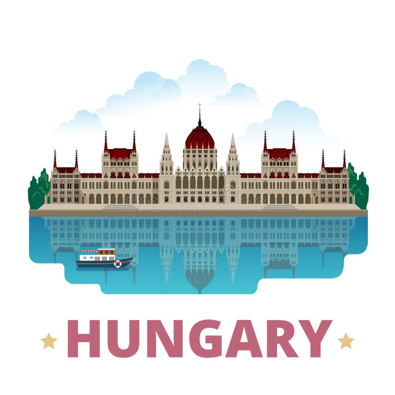 Model de țară pentru țară din Ungaria royalty free illustration