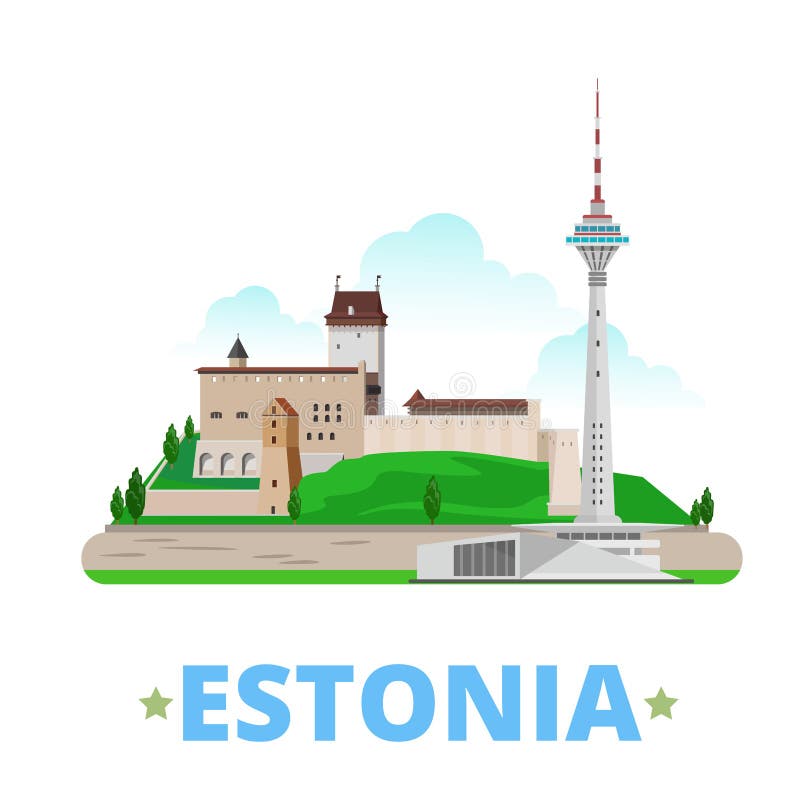Model de țară pentru Estonia vector illustration