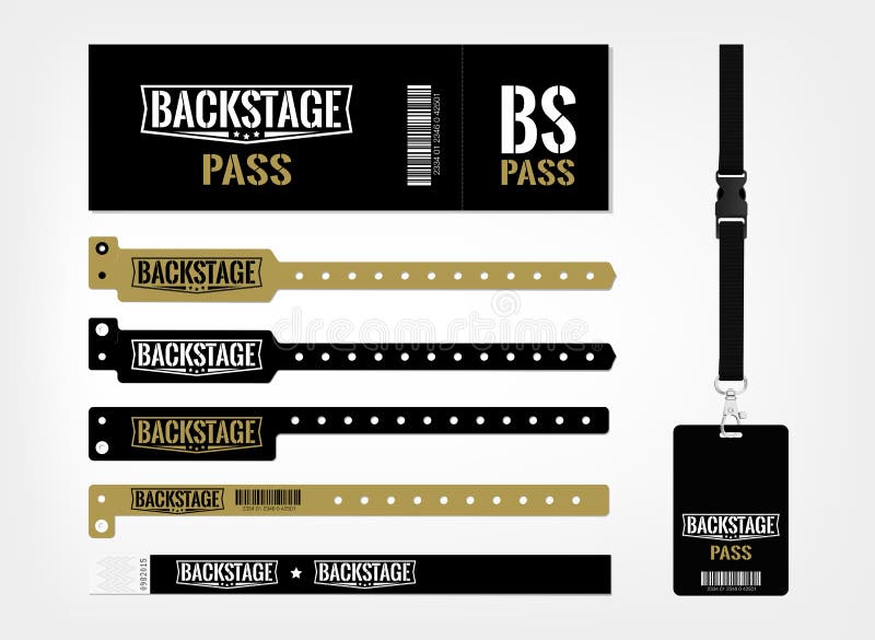 Download Mockup Of Different Access Control Designs Bracelets Ticket An Stock Vector Illustration Of Concert Marketing 119325086