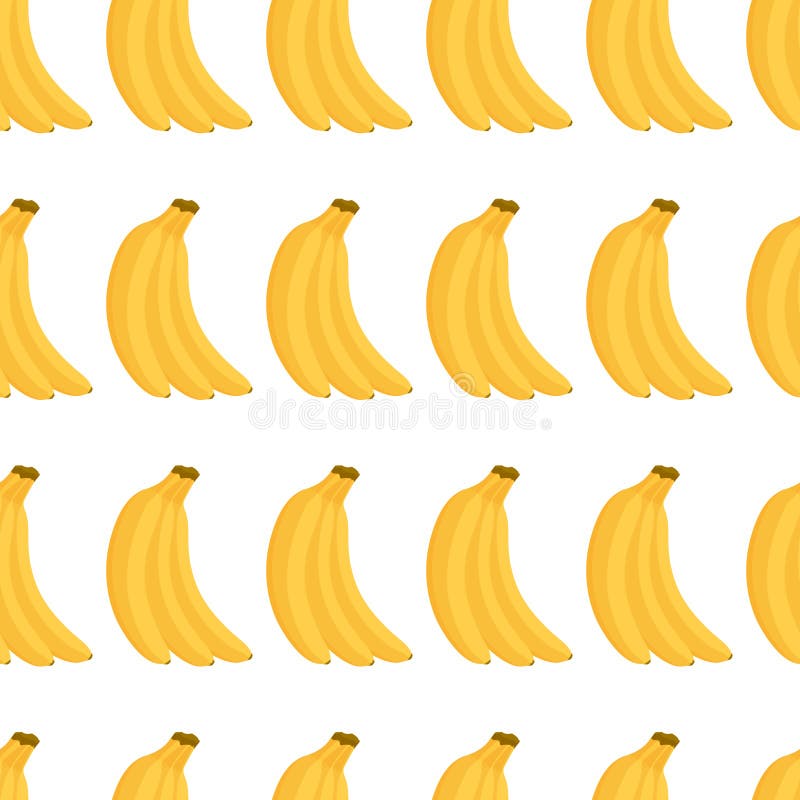 Model fără sudură de banană galbenă coaptă netratată vector illustration