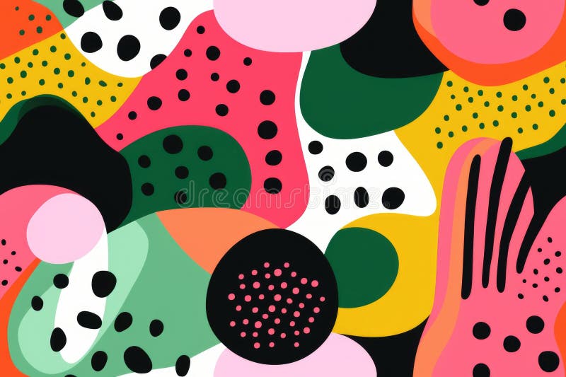 Model geometric abstract colorat cu forme și puncte aldine vector illustration