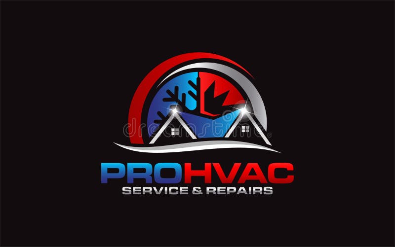 Model grafic pentru vectorul grafic ilustrativ al simbolului siglei serviciului de încălzire și răcire 10 royalty free illustration
