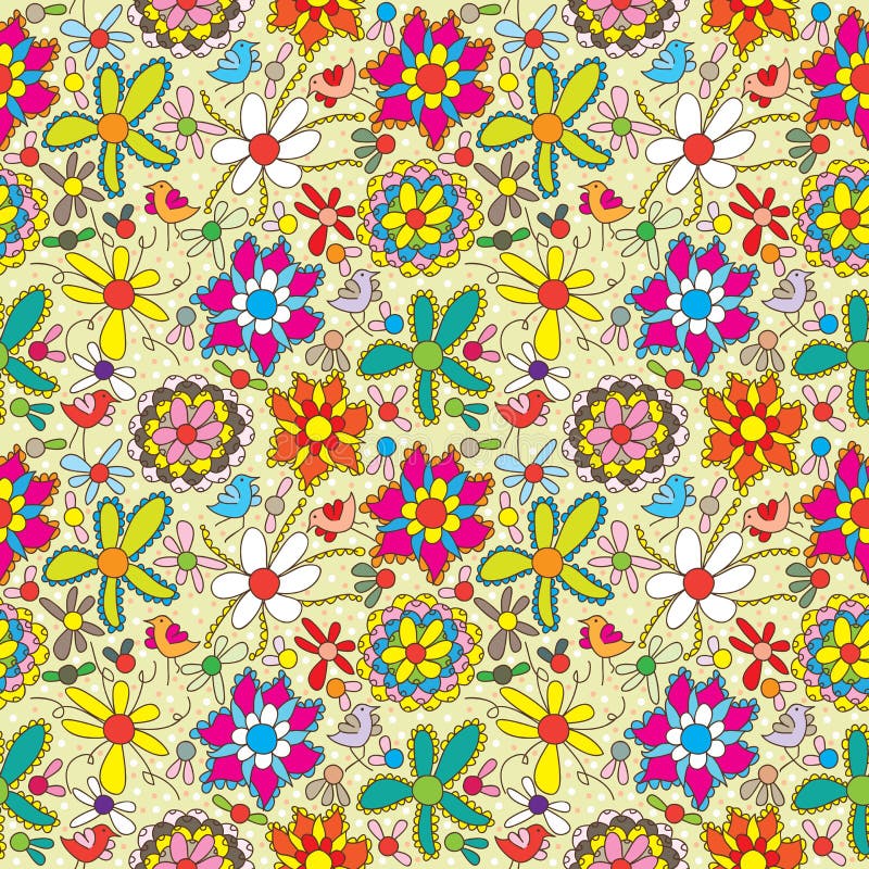 Model incolor de umplere cu floare fără sudură vector illustration