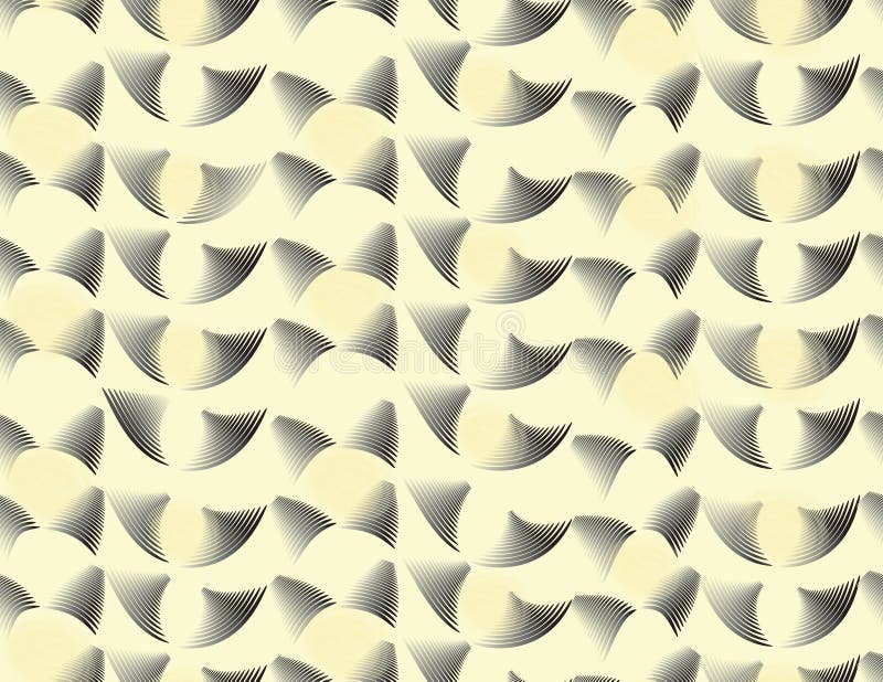 Model linie de undă fără sudură. Rotirea texturii vectorului figurii geometrice. Ornament ondulat grafic Tipar abstract artistic vector illustration
