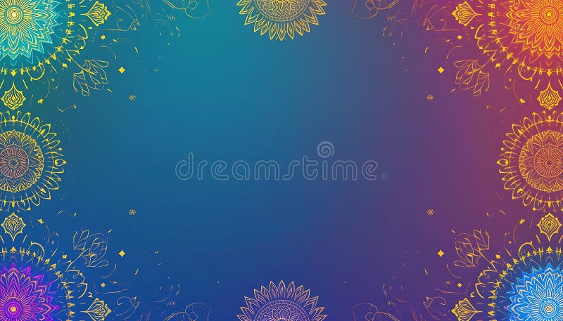 Model Mandala colorat pe fundal gradient pentru proiecte creative stock illustration