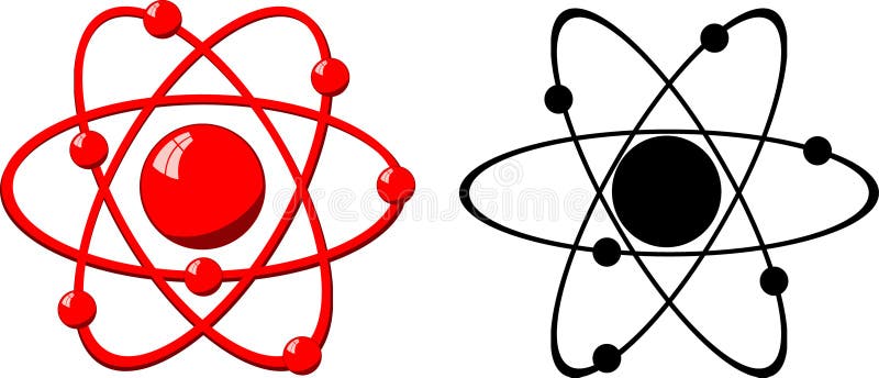 Model of a molecule atom